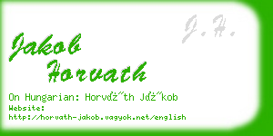 jakob horvath business card